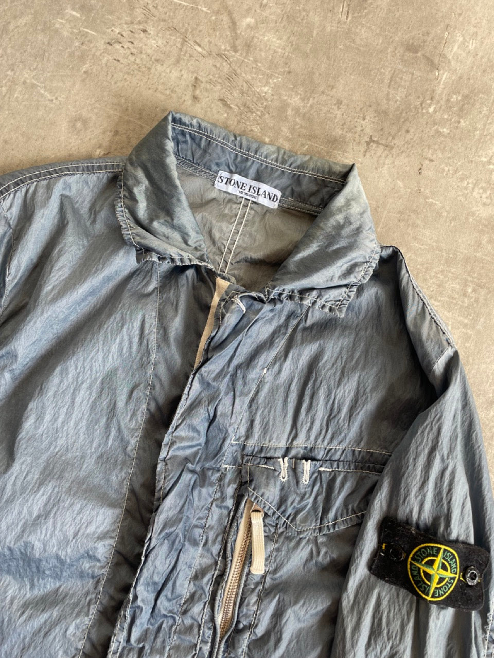 S/S2010 Stone Island Grey Blue Spalmatura Jacket