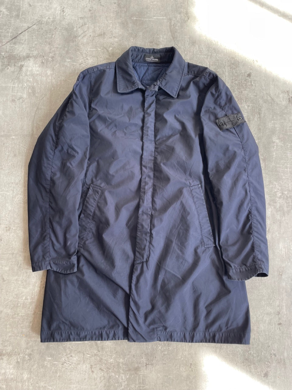 A/W2015 Stone Island Shadow Project Padded Navy Overcoat