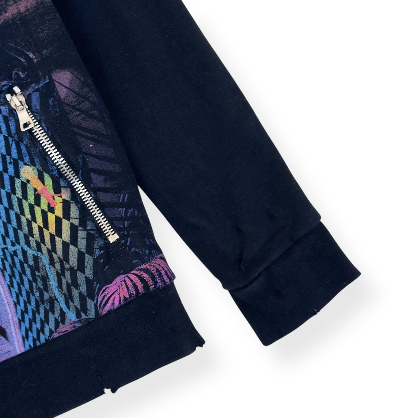 BALMAIN ‘CUBA’ COTTON HOODIE BLACK /  MULTICOLOURED M | Medium, Black