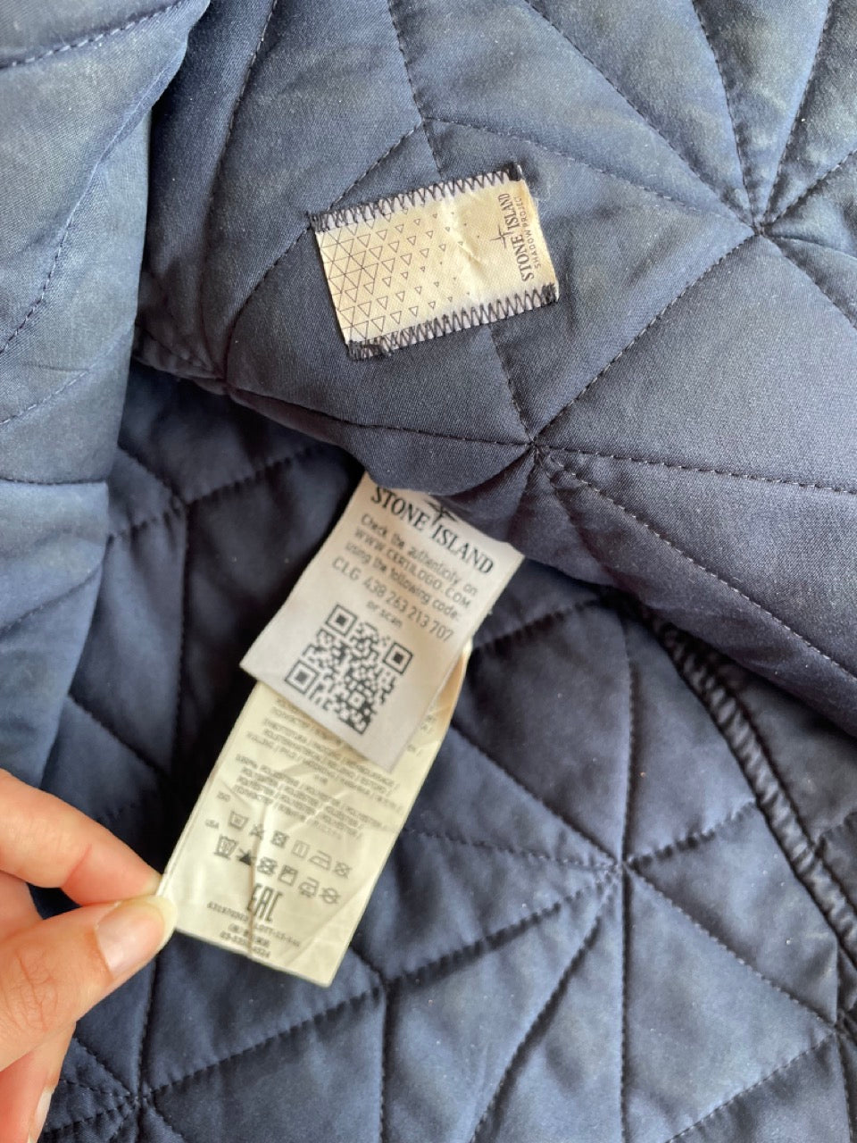 A/W2015 Stone Island Shadow Project Padded Navy Overcoat