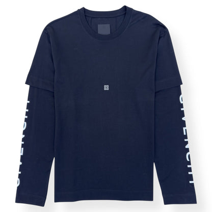 GIVENCHY DOUBLE-LAYER LONG-SLEEVE T-SHIRT BLACK L | Large, Black