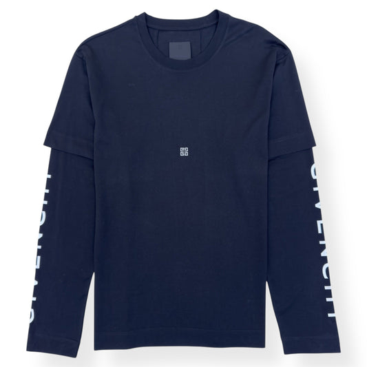 GIVENCHY DOUBLE-LAYER LONG-SLEEVE T-SHIRT BLACK L | Large, Black