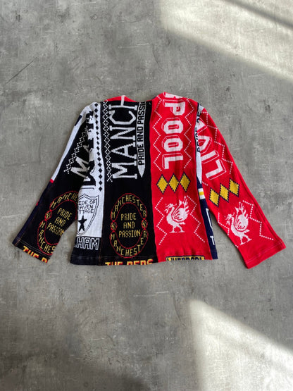 Needles x Sonic Lab Football Scarf Rebuild Knit Sweater