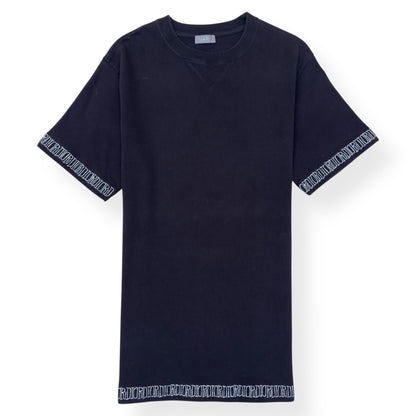 Dior Logo Embroidered Cotton T-Shirt Black - Pre-Loved | Wylist