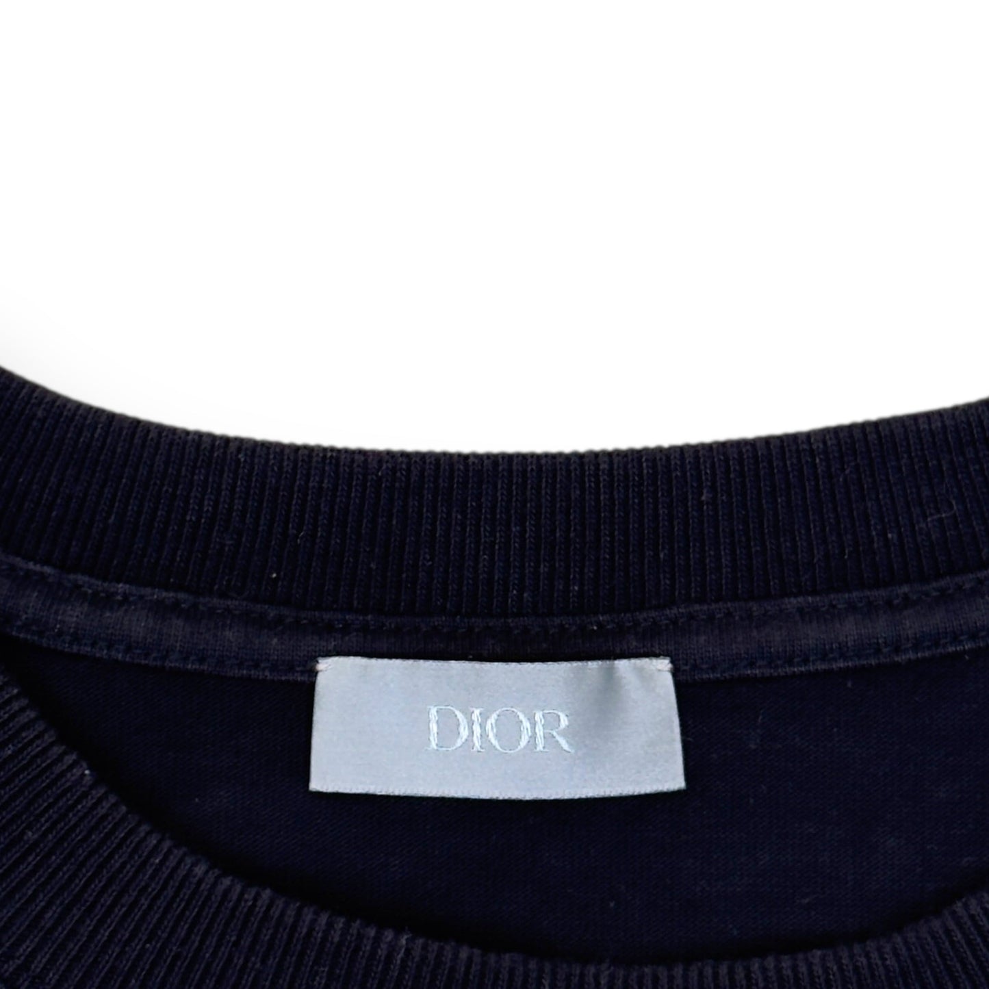 DIOR LOGO-EMBROIDERED COTTON T-SHIRT BLACK L | Large, Black