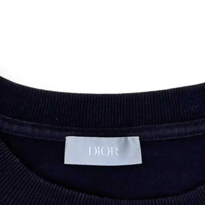 DIOR LOGO-EMBROIDERED COTTON T-SHIRT BLACK L | Large, Black