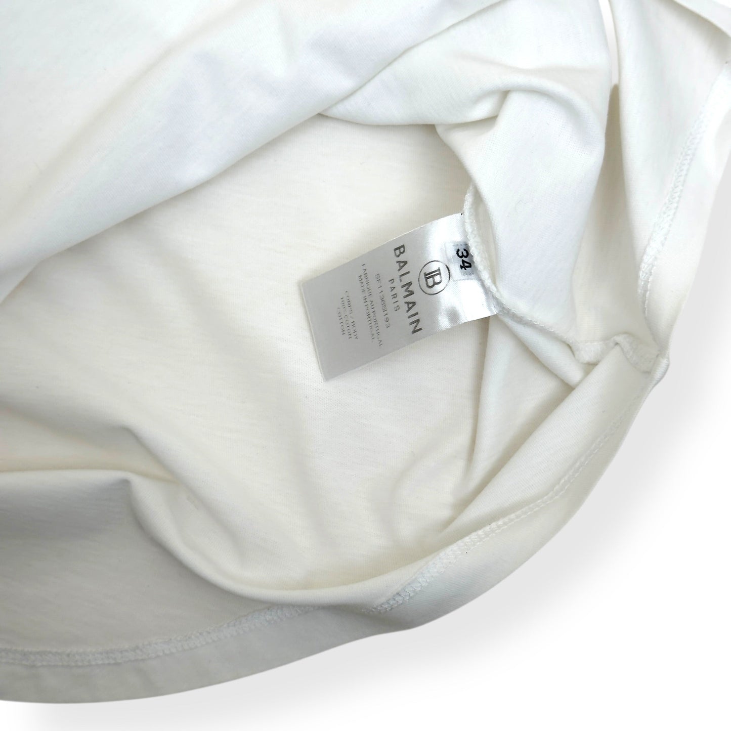 BALMAIN PARIS COTTON TANK TOP WHITE 34 / XS | XS, Tan