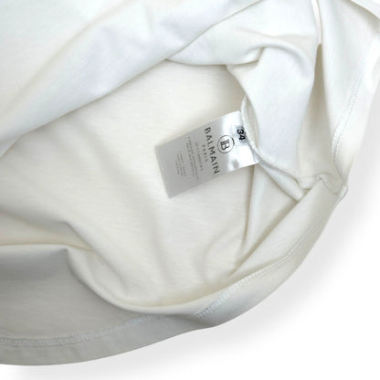 BALMAIN PARIS COTTON TANK TOP WHITE 34 / XS | XS, Tan