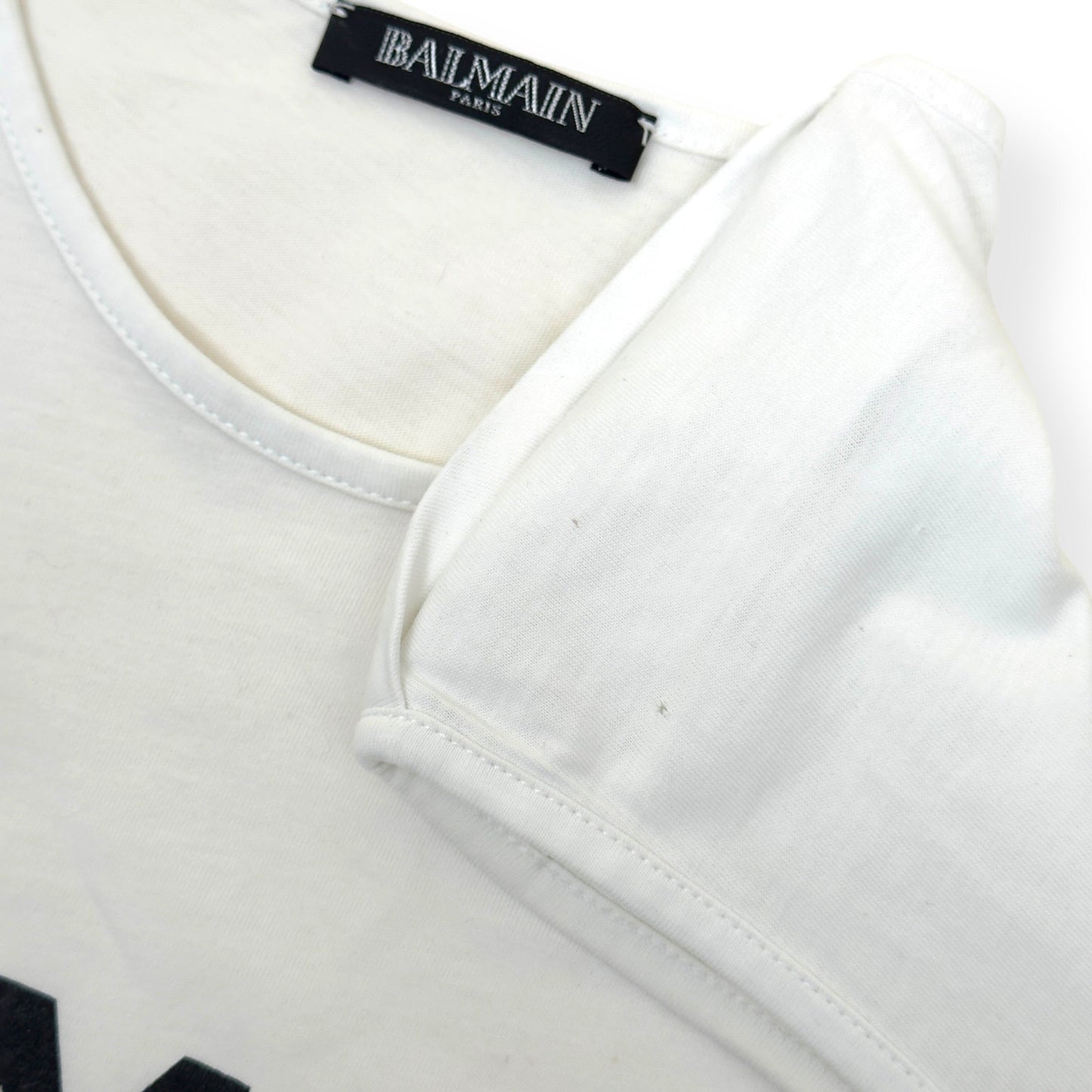BALMAIN PARIS COTTON TANK TOP WHITE 34 / XS | XS, Tan