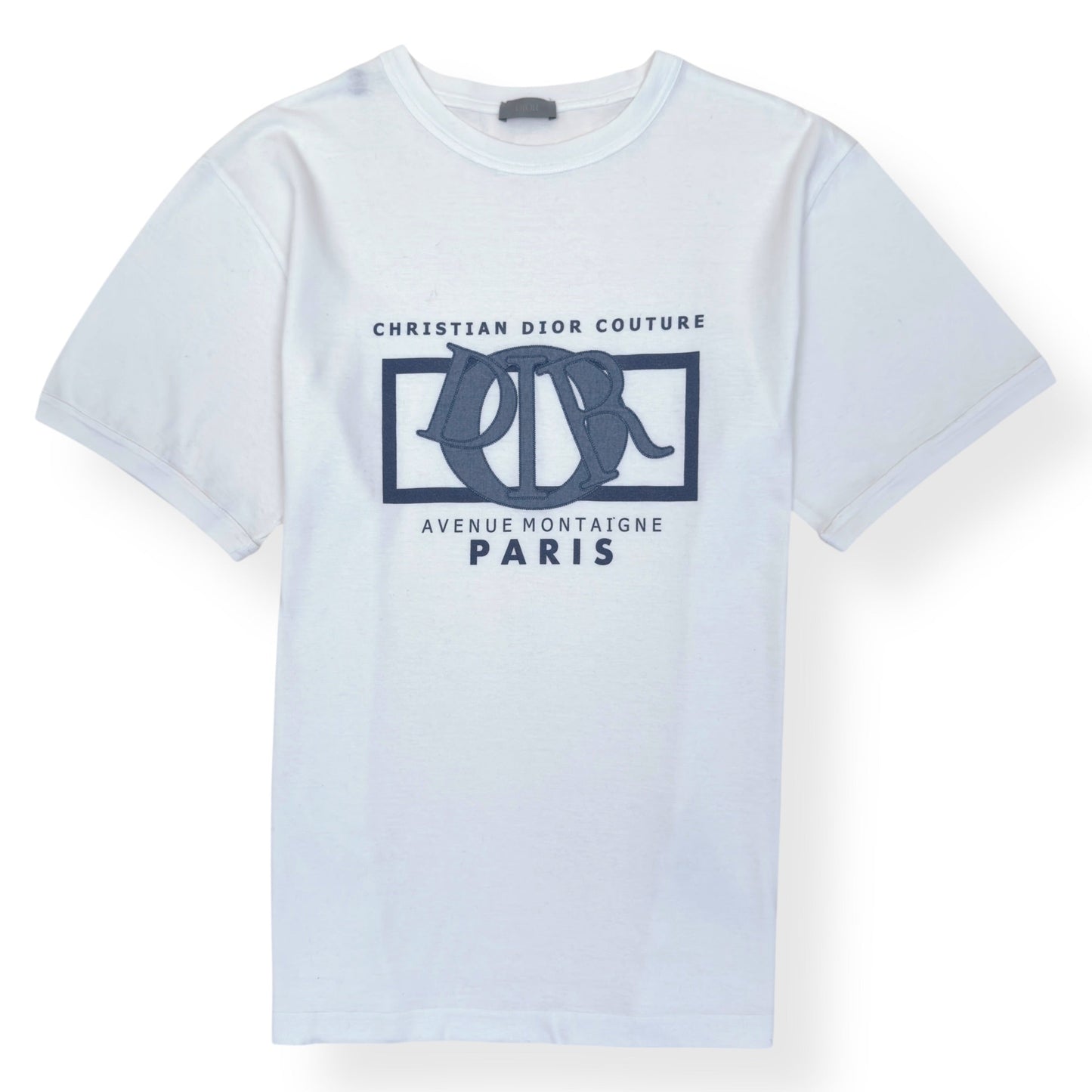 Dior Graphic Print Cotton T-Shirt White Blue - Pre-Loved | Wylist