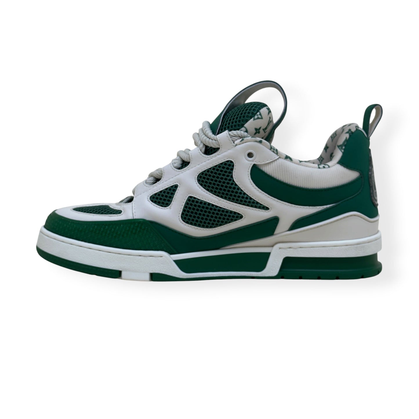 LOUIS VUITTON LV SKATE SNEAKER GREEN / WHITE UK9 | UK 9, Green