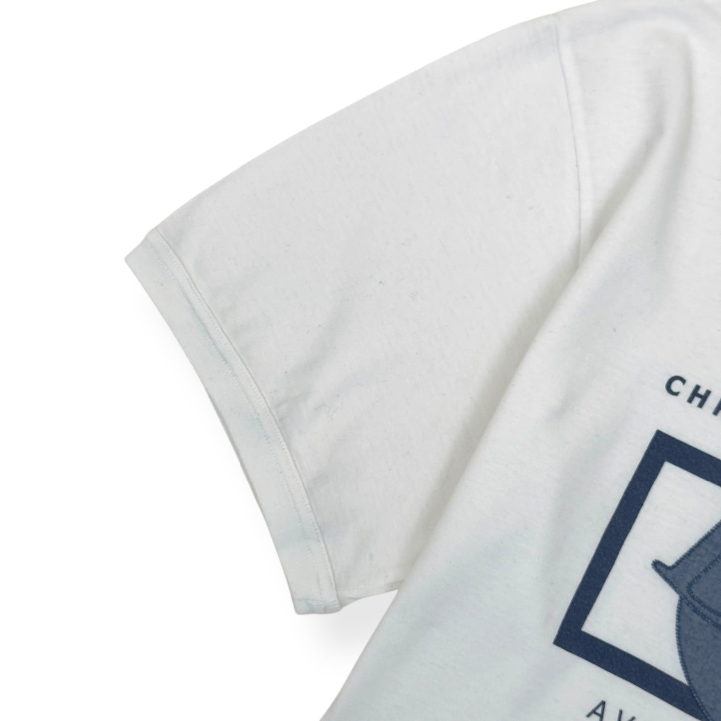 DIOR GRAPHIC PRINT COTTON T-SHIRT WHITE / BLUE L | Large, Blue