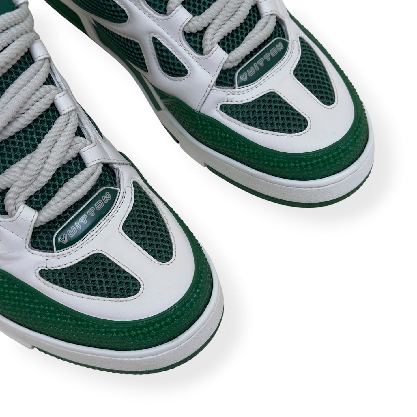 LOUIS VUITTON LV SKATE SNEAKER GREEN / WHITE UK9 | UK 9, Green