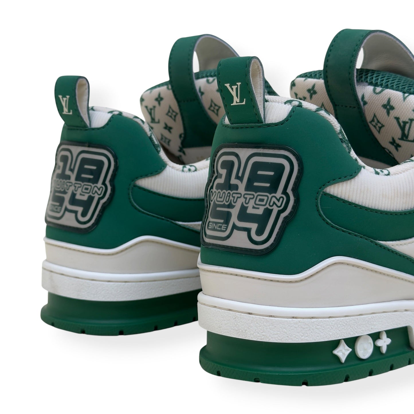 LOUIS VUITTON LV SKATE SNEAKER GREEN / WHITE UK9 | UK 9, Green