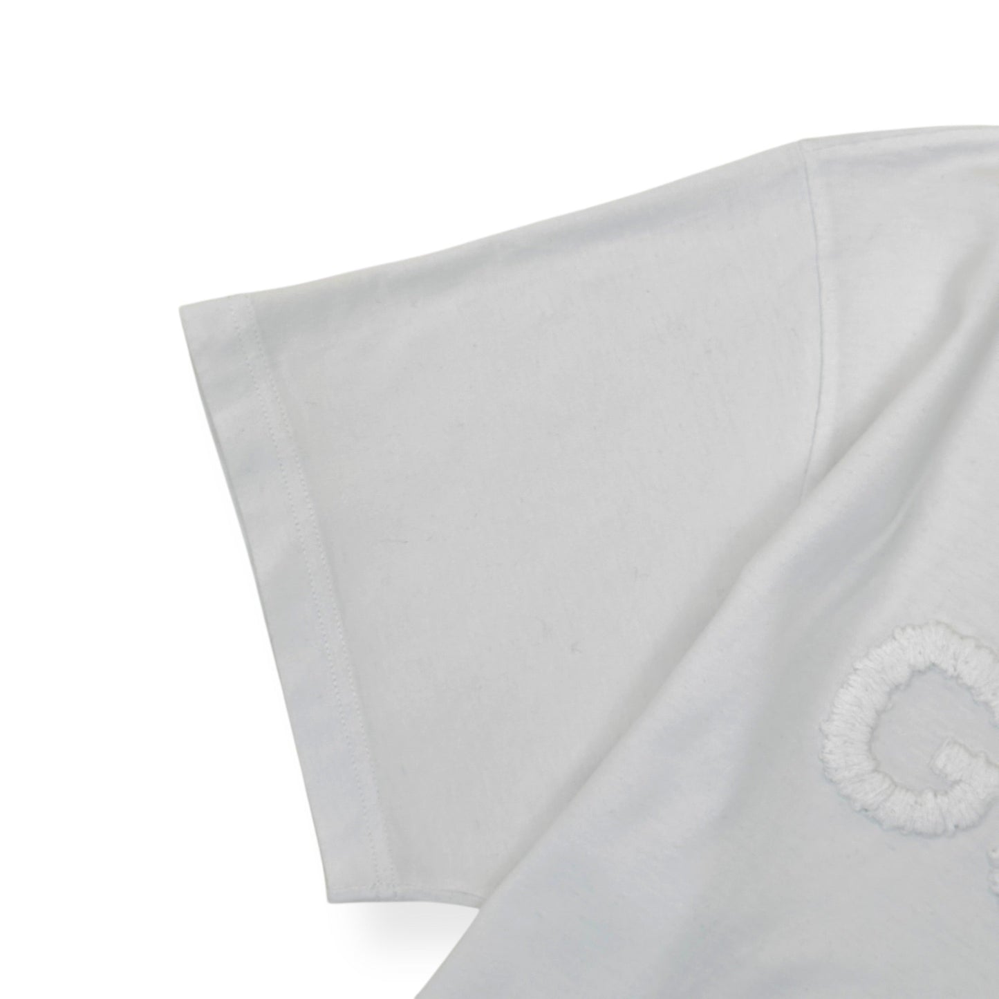 GUCCI EMBROIDERED LOGO COTTON T-SHIRT WHITE XL | XL, Red