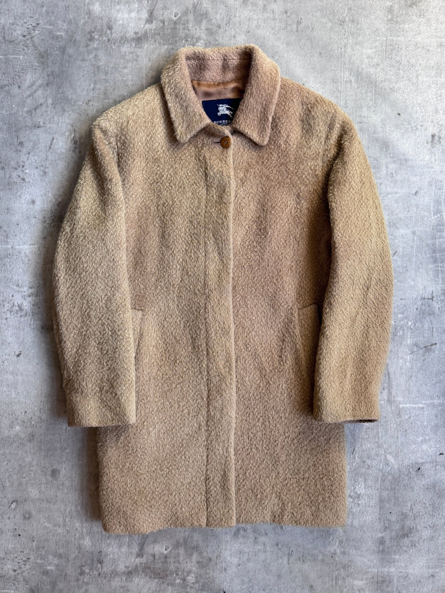 2000's Burberry Alpaca Wool Beige Overcoat