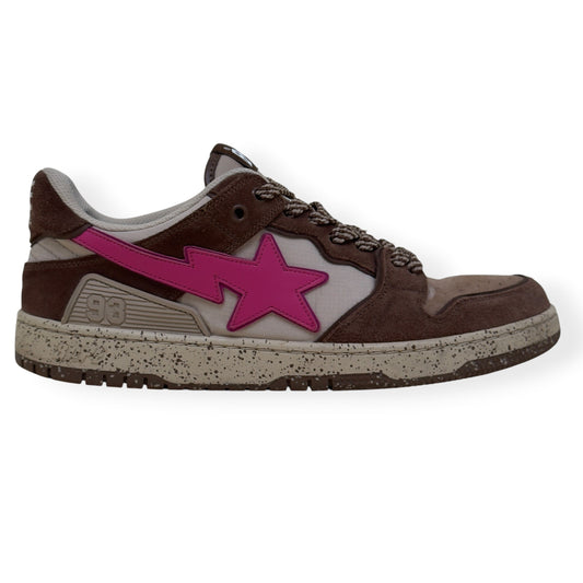 A BATHING APE BAPE SK8 STA SNEAKER BROWN / PINK UK10 | UK 10, Brown