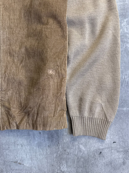 2000's Burberry Cord Front Rib Trim Cardigan