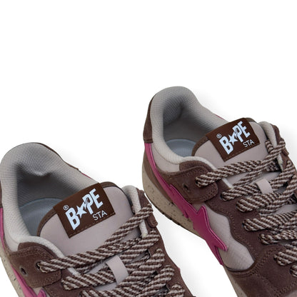 A BATHING APE BAPE SK8 STA SNEAKER BROWN / PINK UK10 | UK 10, Brown