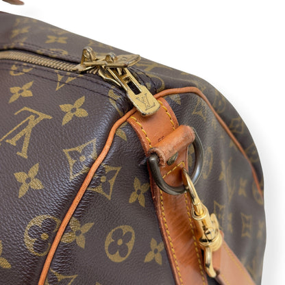 LOUIS VUITTON MONOGRAM CANVAS  KEEPALL BANDOULIERE BROWN 55 | O/S, Brown
