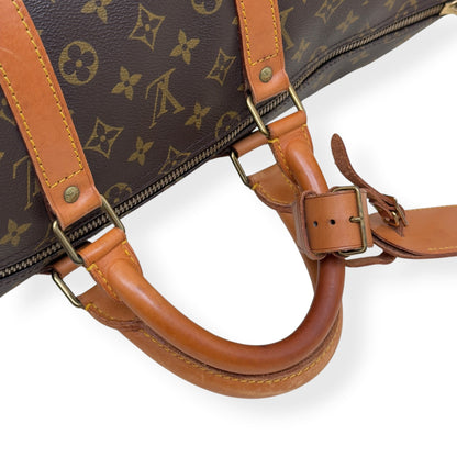 LOUIS VUITTON MONOGRAM CANVAS  KEEPALL BANDOULIERE BROWN 55 | O/S, Brown