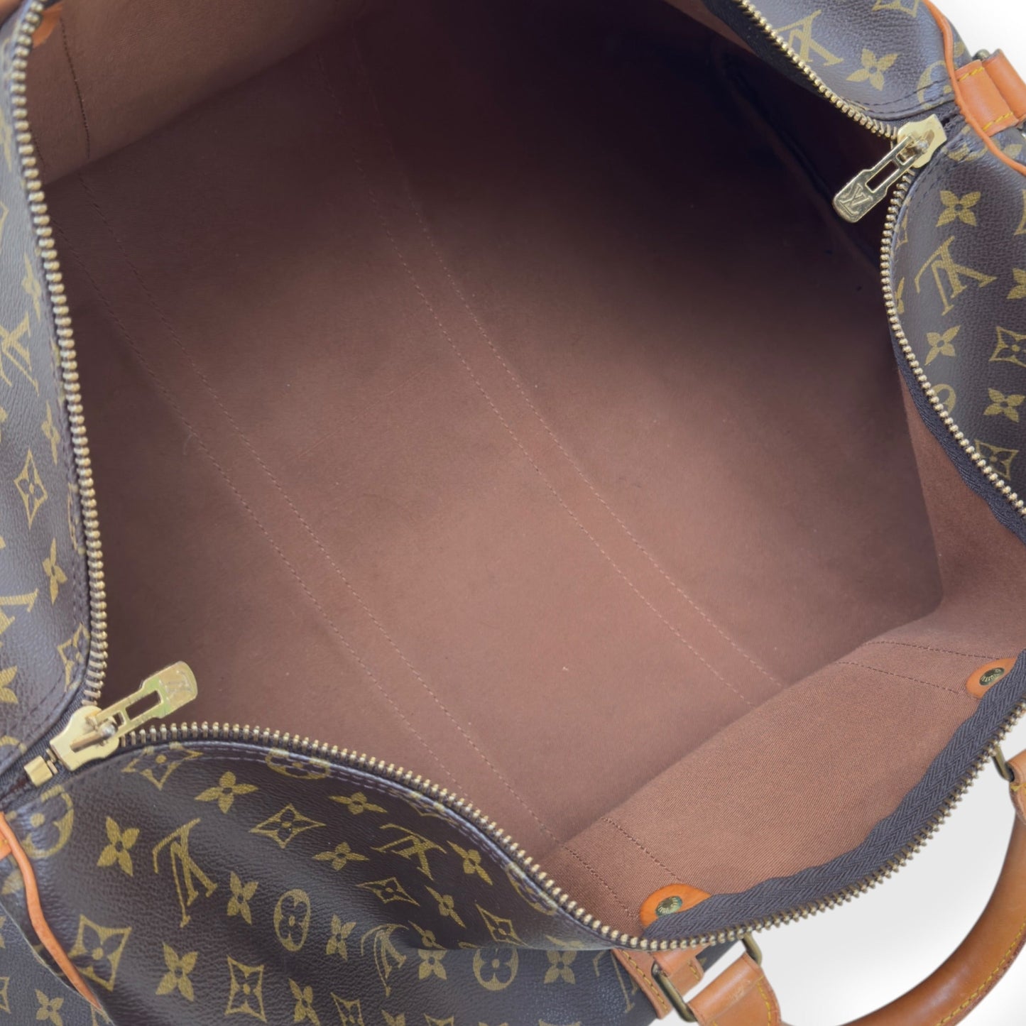 LOUIS VUITTON MONOGRAM CANVAS  KEEPALL BANDOULIERE BROWN 55 | O/S, Brown
