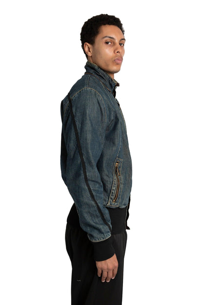 Levis Engineered Jeans Pocket Detail Denim Bomber Jacket - Known Source