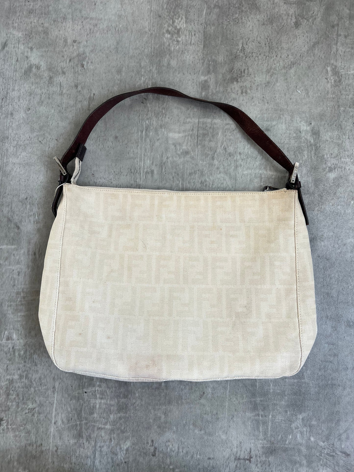 Fendi Zucca Mumma Baguette Cloth Shoulder Bag