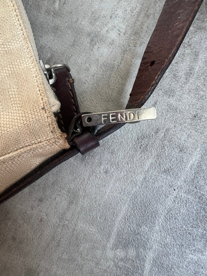 Fendi Zucca Mumma Baguette Cloth Shoulder Bag