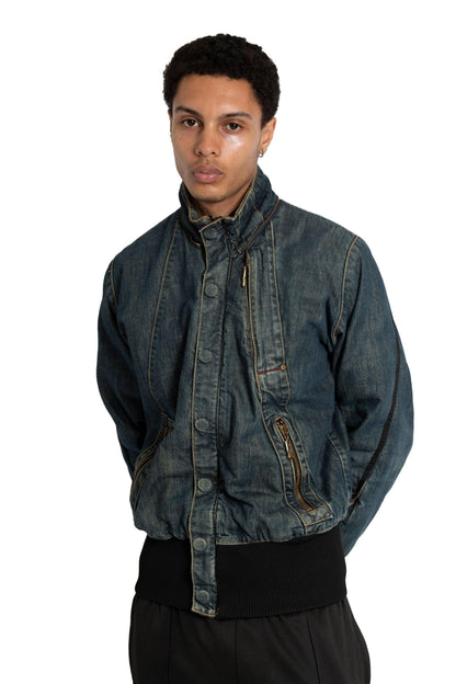 Levis Engineered Jeans Pocket Detail Denim Bomber Jacket - Known Source