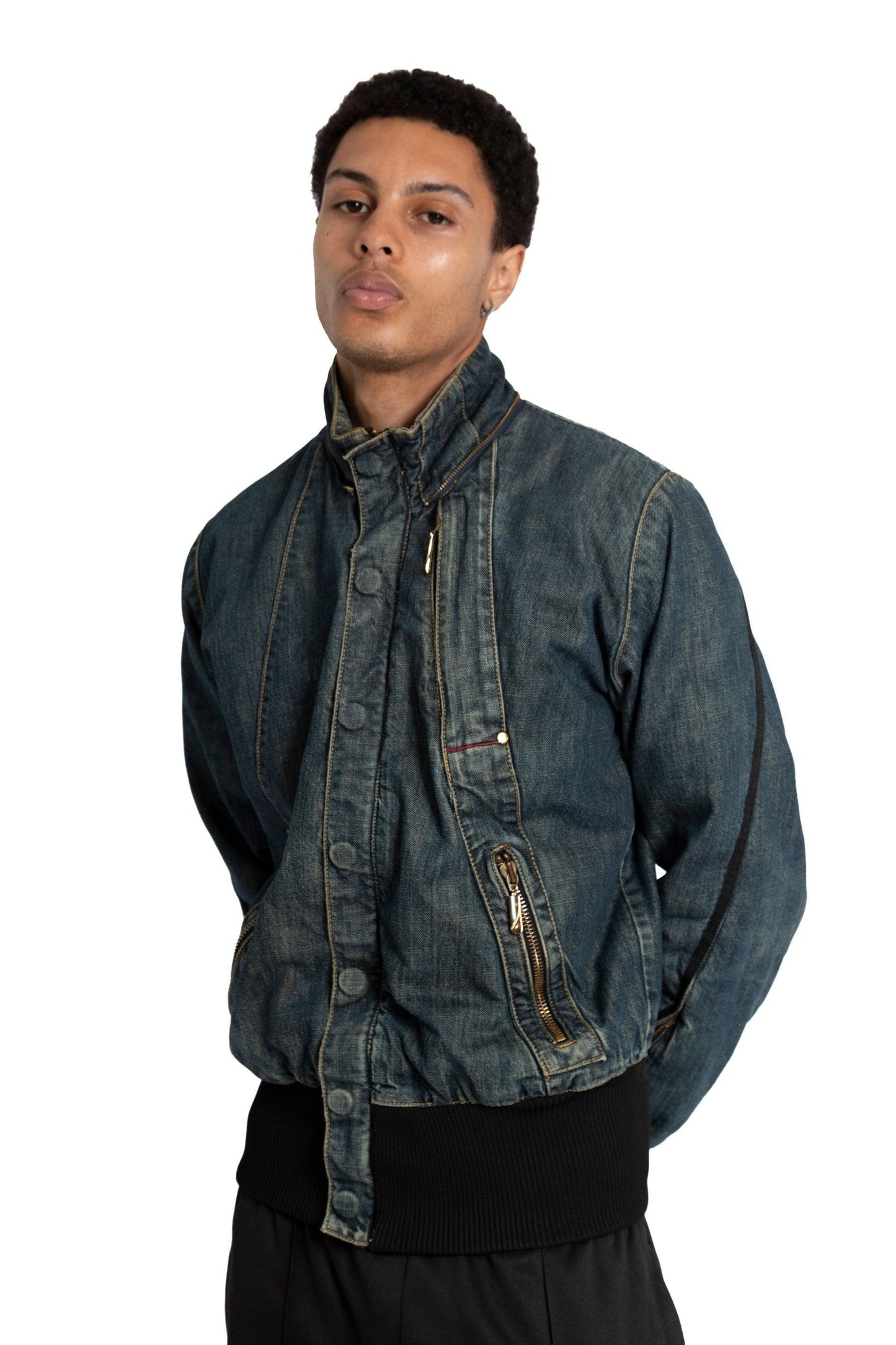 Levis Engineered Jeans Pocket Detail Denim Bomber Jacket - Known Source