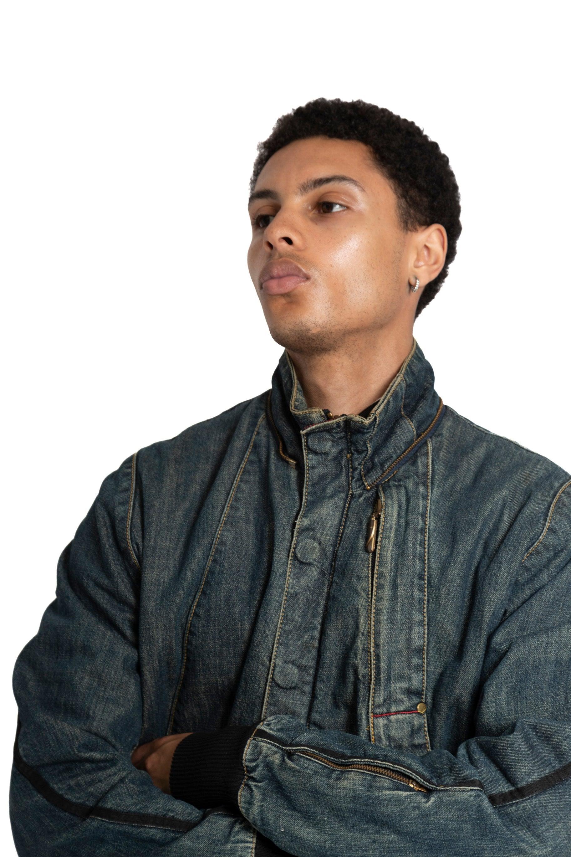 Levis Engineered Jeans Pocket Detail Denim Bomber Jacket - Known Source