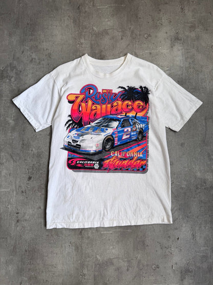 1997 Rusty Wallace Single Stitch Graphic Tee | Medium, White
