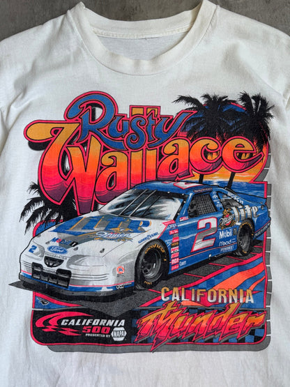 1997 Rusty Wallace Single Stitch Graphic Tee | Medium, White
