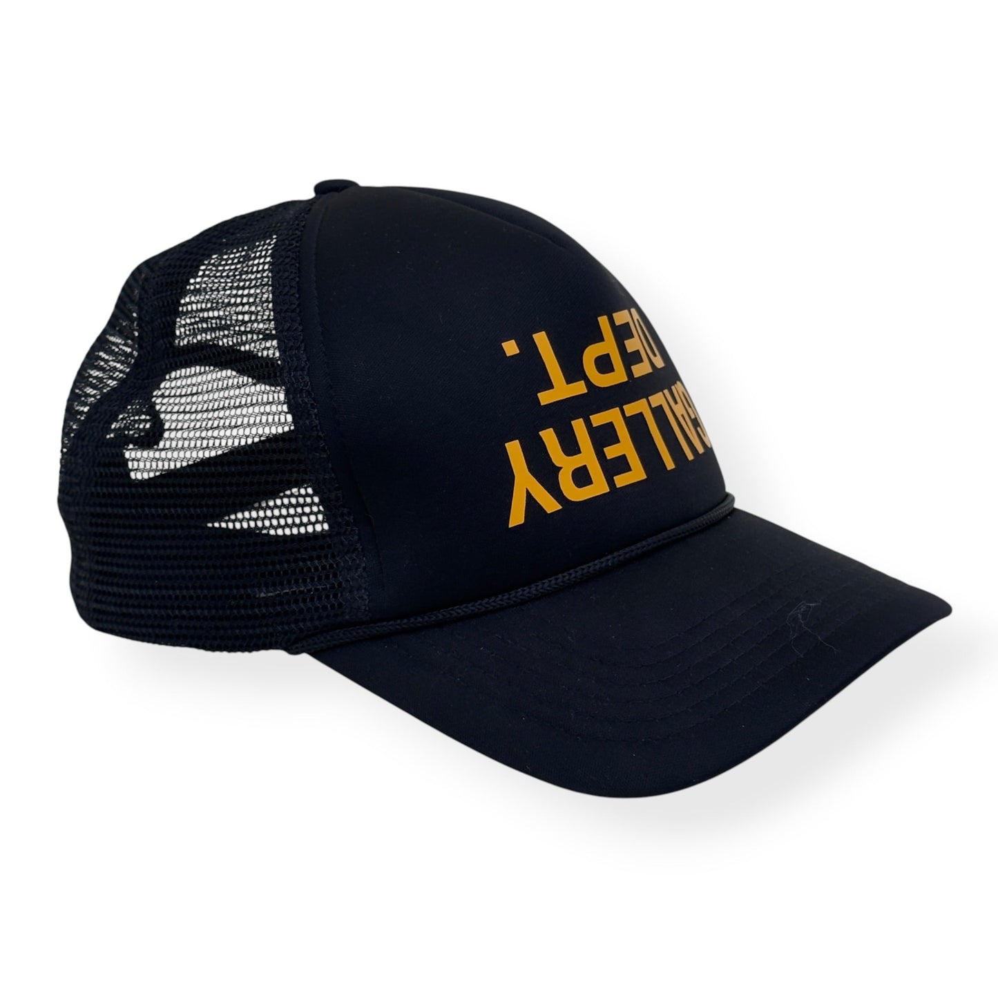 GALLERY DEPT. LOGO-PRINT MESH TRUCKER CAP BLACK O/S | O/S, Black