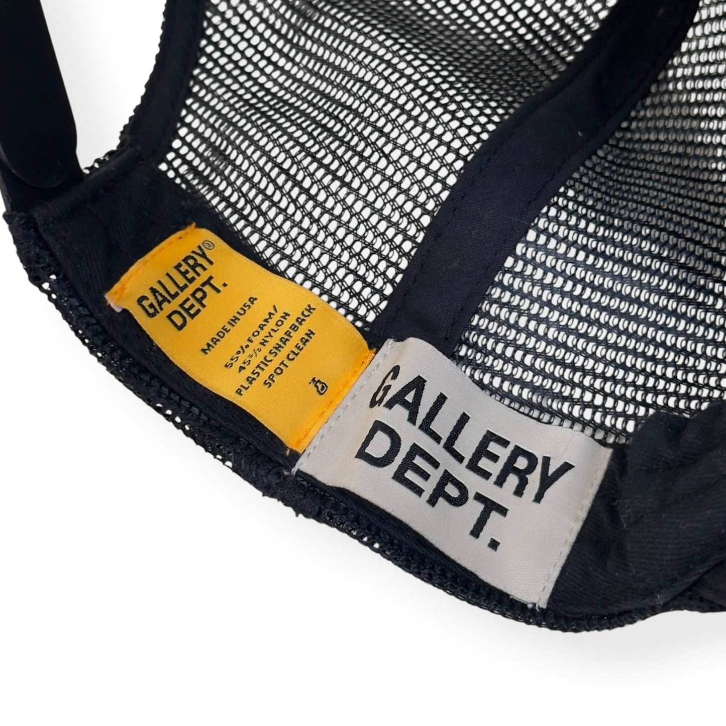 GALLERY DEPT. LOGO-PRINT MESH TRUCKER CAP BLACK O/S | O/S, Black