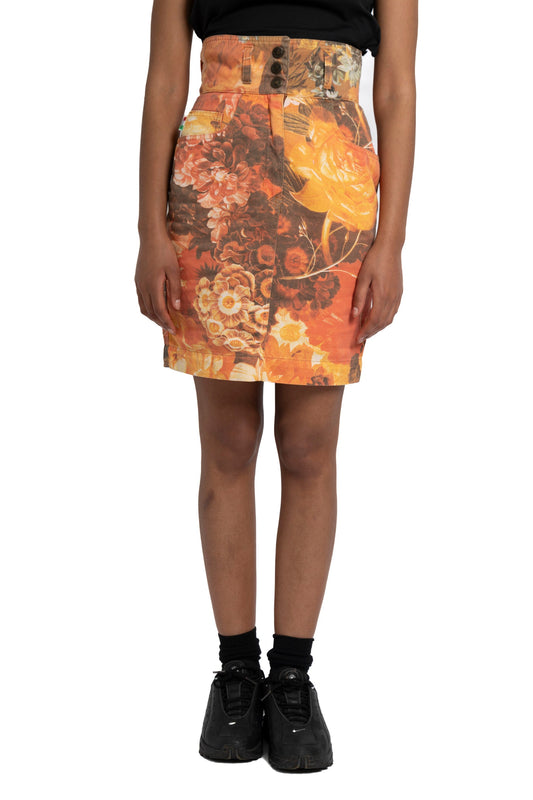 Moschino Flower Print Graphic Skirt