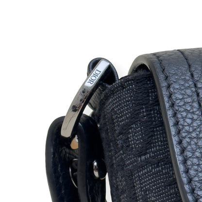 DIOR SADDLE OBLIQUE JACQUARD MESSENGER BAG BLACK MINI | O/S, Black