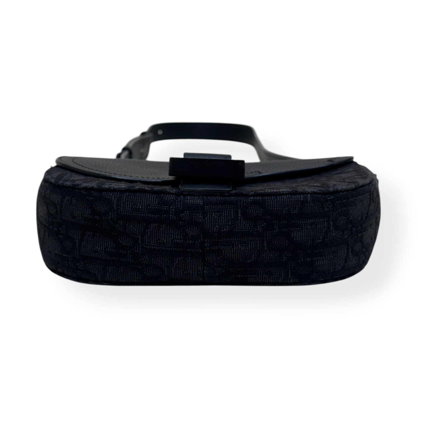 DIOR SADDLE OBLIQUE JACQUARD MESSENGER BAG BLACK MINI | O/S, Black