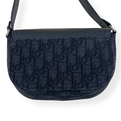 DIOR SADDLE OBLIQUE JACQUARD MESSENGER BAG BLACK MINI | O/S, Black