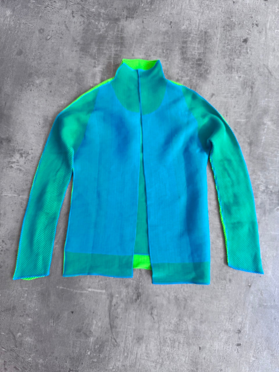 Issey Miyake Two Tone Pleats Please Top OUT ON RENTAL