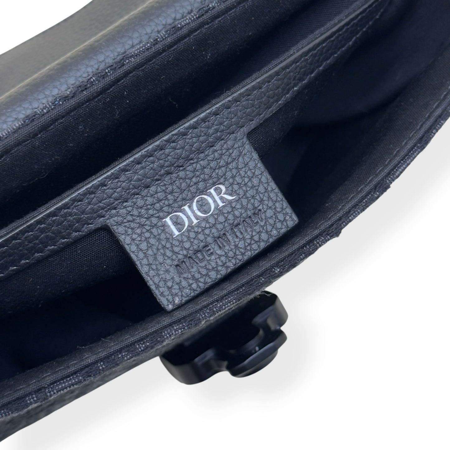 DIOR SADDLE OBLIQUE JACQUARD MESSENGER BAG BLACK MINI | O/S, Black