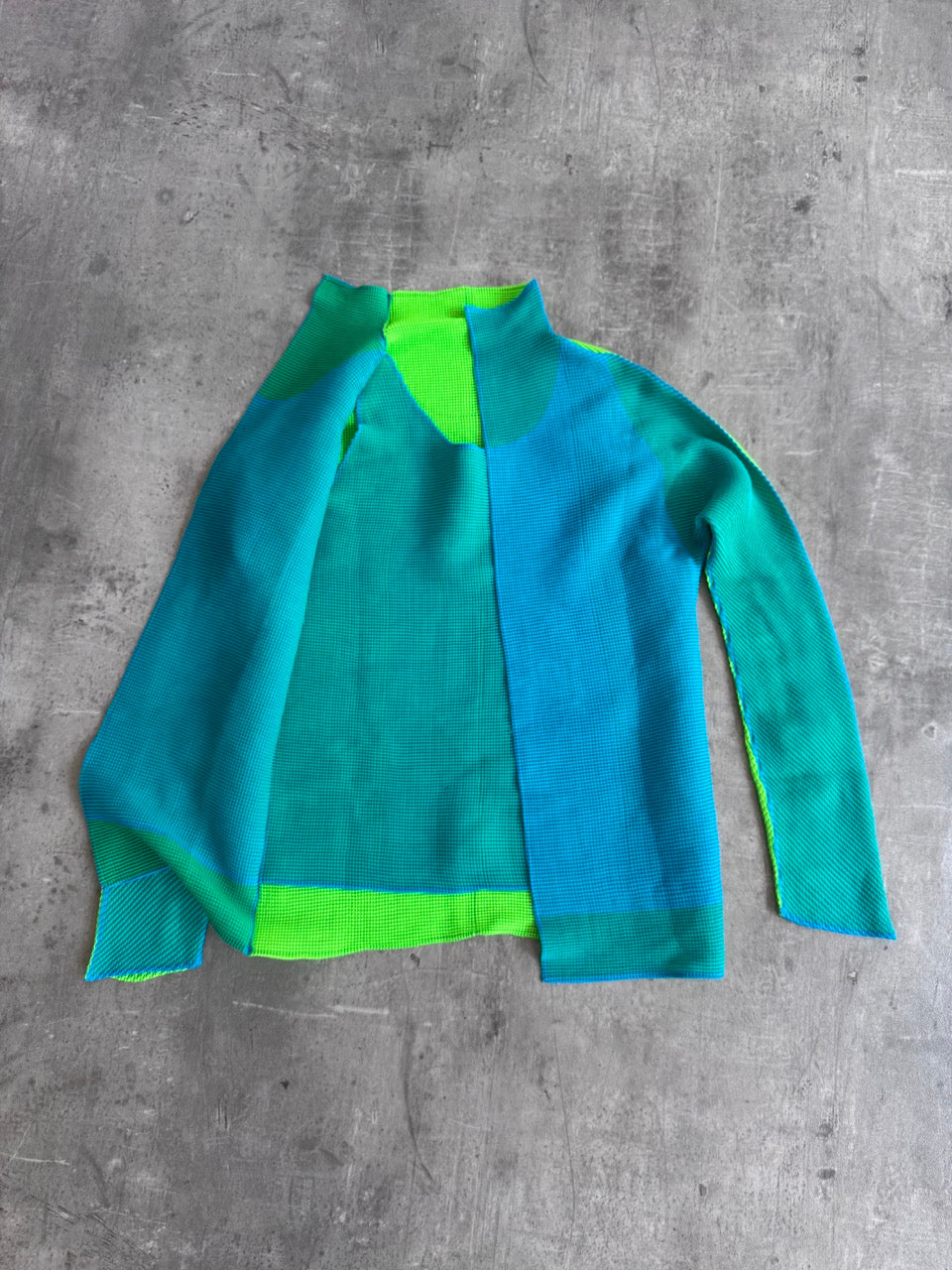 Issey Miyake Two Tone Pleats Please Top OUT ON RENTAL