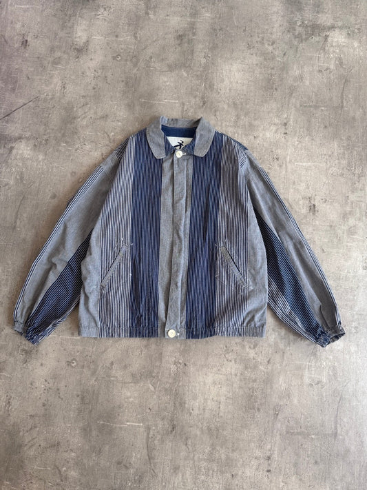 Issey Miyake Hai Pinstripe Bomber Jacket