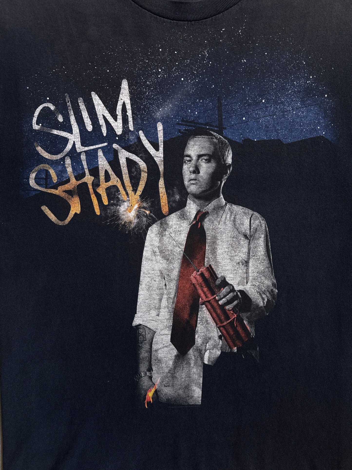 2000's Slim Shady Eminem Faded Graphic Tee