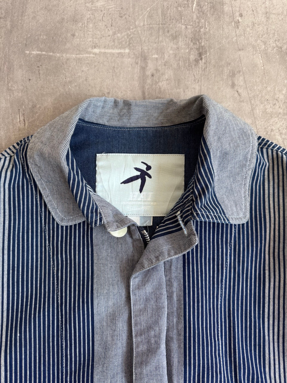 Issey Miyake Hai Pinstripe Bomber Jacket