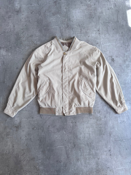 YSL Cream Vintage Bomber Jacket