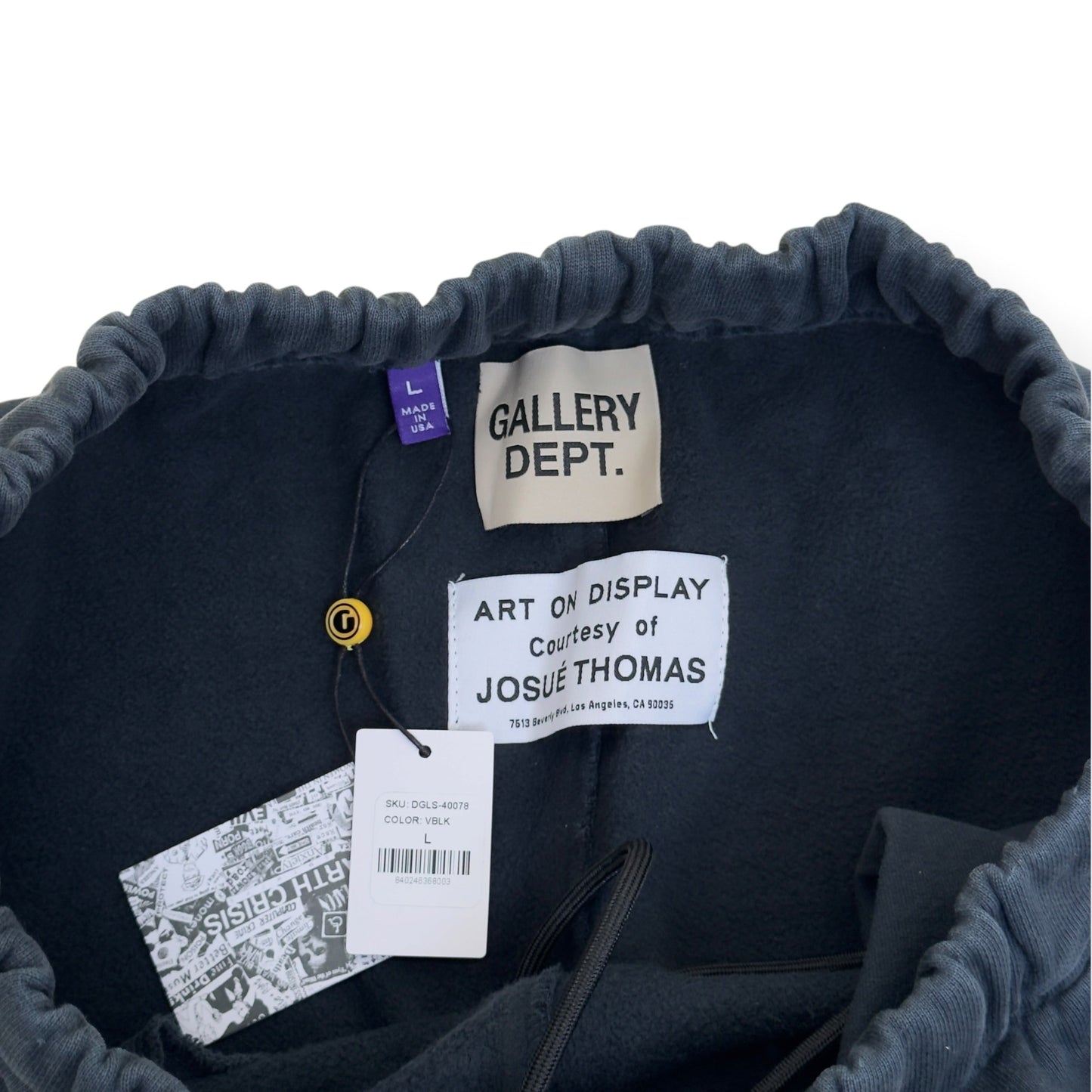 GALLERY DEPT. GYM LOGAN SWEATPANTS VINTAGE BLACK L | O/S, Black