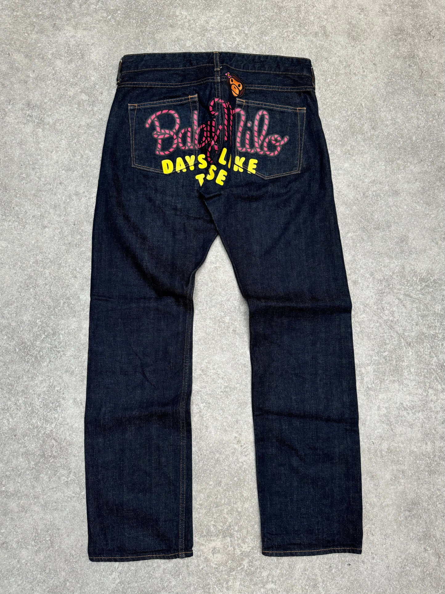 Bape Baby Milo "Days Like These" Printed Graphic Jeans