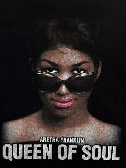 1990's Queen of Soul Aretha Franklin Respect Black Graphic Tee